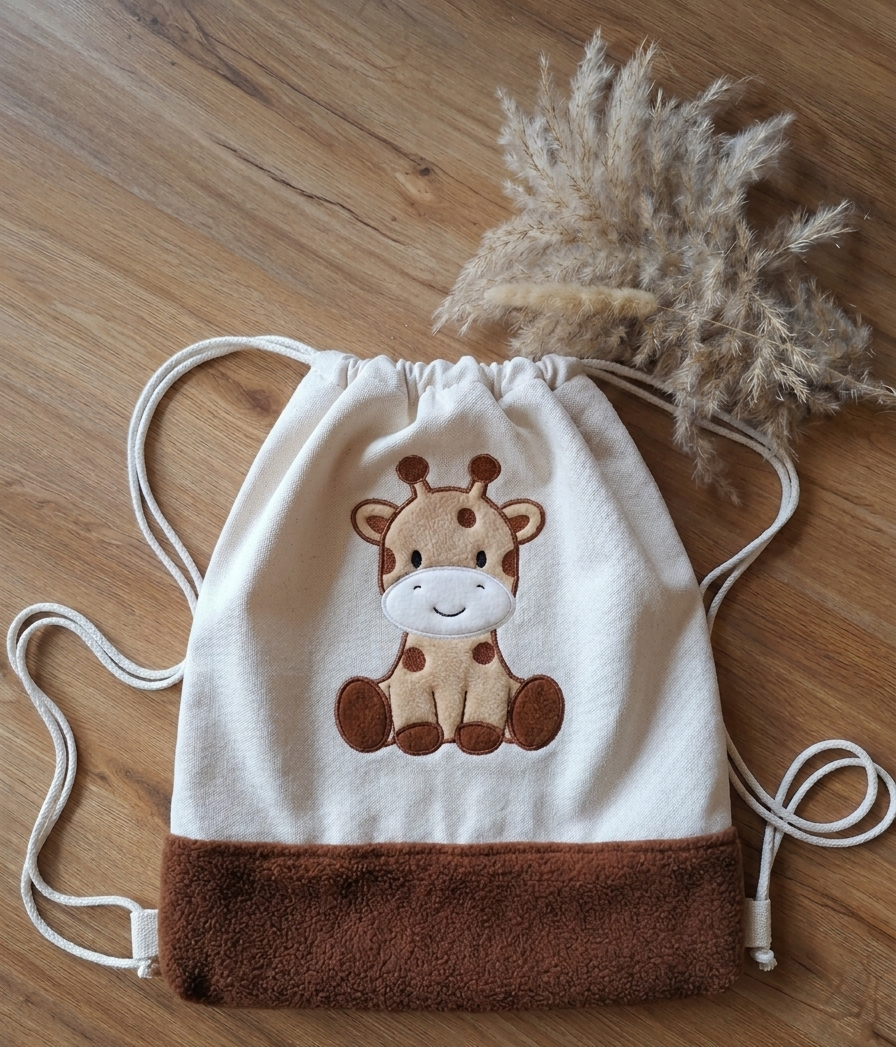 Kordelzug-/Turnbeutel Giraffe