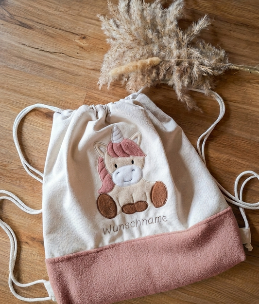 Kordelzug-/Turnbeutel  Einhorn