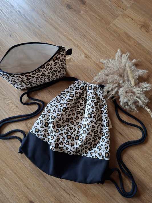 Kordelzugbeutel Set (schwarz)